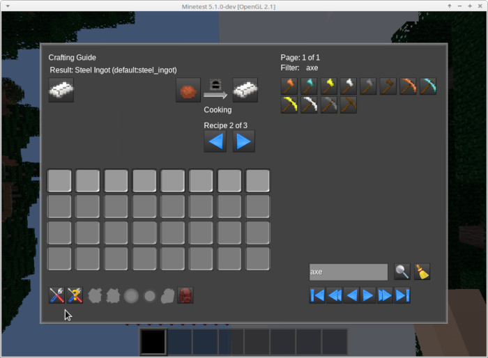 minetest recipes